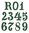 Regimentsnummern für Pickelhaube Überzug - grün
